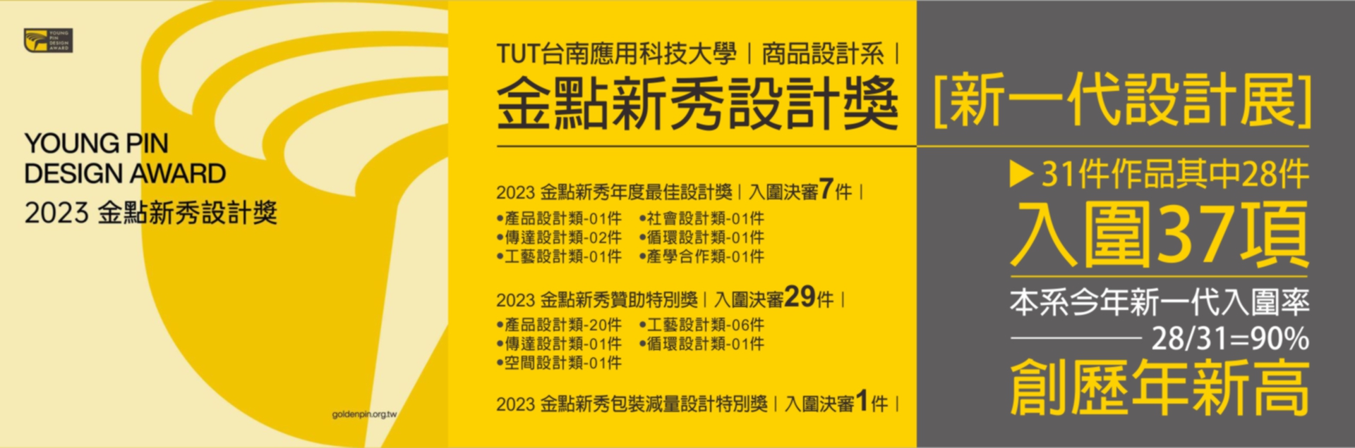 2023 金點新秀設計獎｜本系112th畢業專題製作共37件作品入圍決審